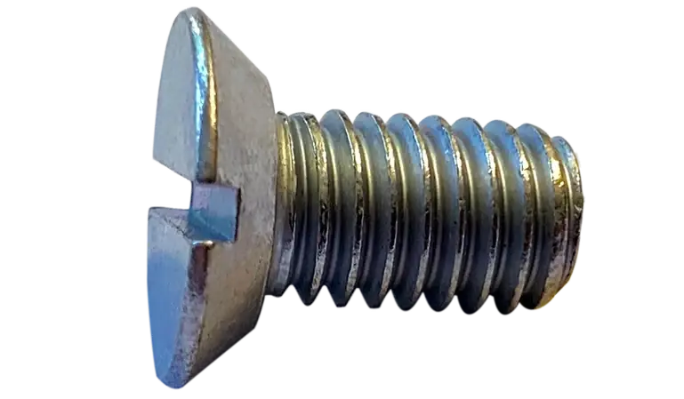 5/16-18 X 5-1/2" Flat Head Machine Screws Slotted Drive Steel Zinc Plated (100 / Pkg.) Best Choice