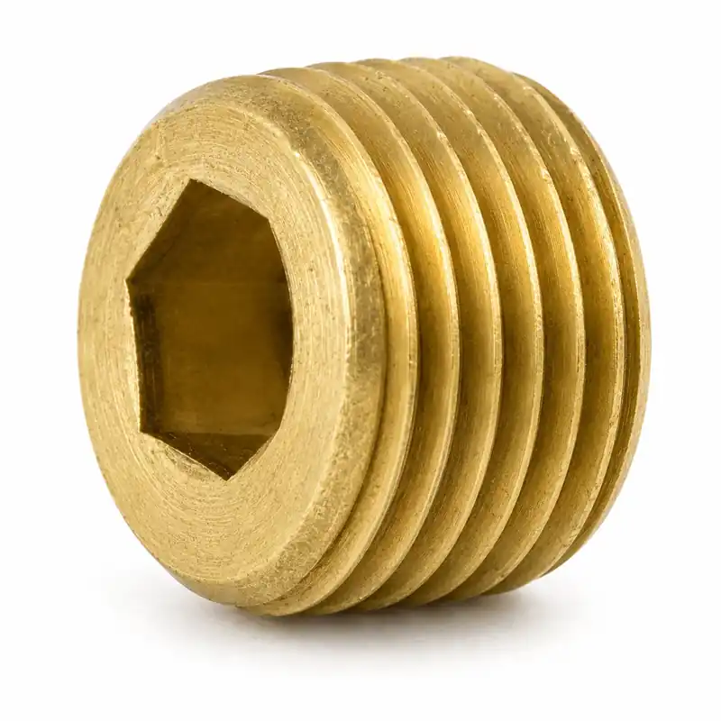 HOLO-KROME 11102 1/8"-27 PTF Flush Socket Pressure Plugs 7/8" Taper Brass (100 / Pkg.) Don't Miss Out