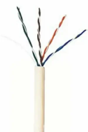 Fan Favorite CAT5e Unshielded Plenum Rated PVC Ethernet Cable - 24 AWG 4 Pair - White