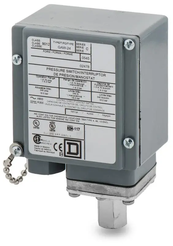New Release Telemecanique 9012GAW24 Pressure Switch