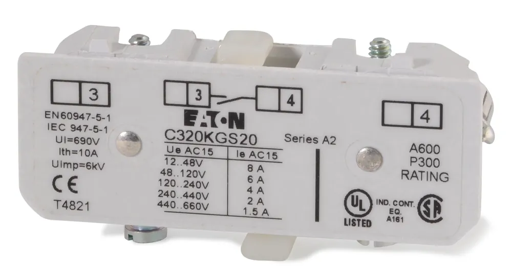Eaton/Cutler-Hammer C320KGS20 Auxiliary Contact Block Super Sale