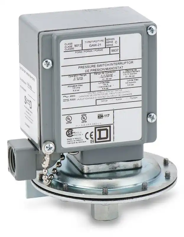 Square D 9012GAW21 Pressure Control Switch Top Rated