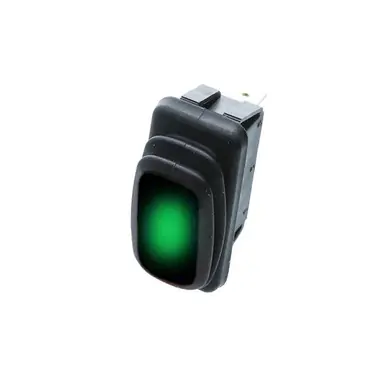 RE2-1A-DC-1-GL Switch Components – IP65 Mid-Size Rocker 3P OFF-ON Green Bulb Genuine