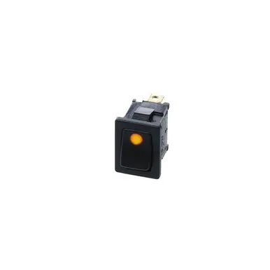 RF2-1A-DC-2-AL Switch Components - Mini Rocker - 3P SPST OFF-ON, Amber LED Time-Limited