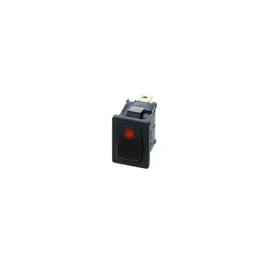Free Returns RF2-1A-DC-2-RL Switch Components - Mini Rocker - 3P SPST OFF-ON, Red LED