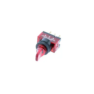TE6-1A-DC-1-RL Switch Components - Duckbill Toggle - 3P SPST OFF-ON, Red Bulb In Demand