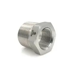 High Quality Stainless Adapters SS5406-08-06 Hex Reducer Bushing, 1/2 in MNPT x 3/8 in FNPT, Stainless Steel