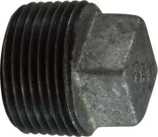 Buy Direct Midland Metal 64657 Cored Square Head Plug, 1-1/2 in MPT, Iron, Galvanized