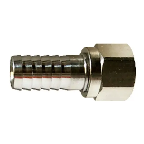 Midland Metal 34510 Connector, 3/8 in Barbed x 1/4 in Female Flared Swivel, Stainless Steel Flash Sale