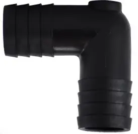 Midland Metal 33391B 90 deg Elbow, 3/8 in Hose Barbed x 3/8 in Hose Barbed, Polyethylene Grab Now
