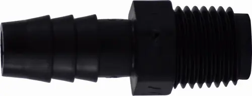Midland Metal 33012B Adapter, 3/8 in Hose Barbed x 1/4 in MIP, Polyethylene Final Sale