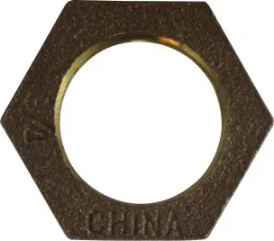 Secure Checkout Midland Metal 44707LF Hex Locknut, 1-1/2 in FPT, Bronze