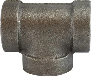 Midland Metal 69259 Tee, 2-1/2 in FPT x 2-1/2 in FPT x 2-1/2 in FPT, Iron, Black, XH Schedule, 300 lb Time-Limited