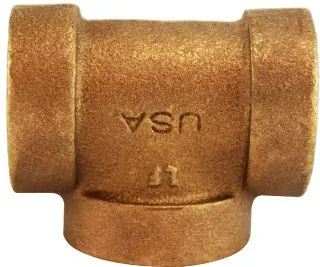 Midland Metal 43251 Tee, 1/4 in FPT x 1/4 in FPT x 1/4 in FPT, Bronze In Demand