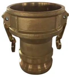 Midland Metal 449481 Type DA Cam and Groove Coupler, 4 in Female Coupler x 3 in Male Adapter, Brass Top Pick