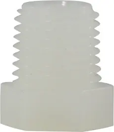 Top Rated Midland Metal 28609W Hex Head Plug, 2 in MPT, Nylon, White, 125