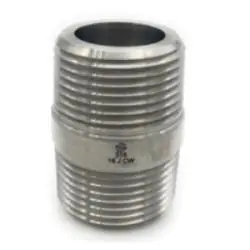 Price Cut Stainless Adapters SSCN-08 Pipe Nipple, 1/2 in MNPT x 1/2 in MNPT, Close L, Stainless Steel
