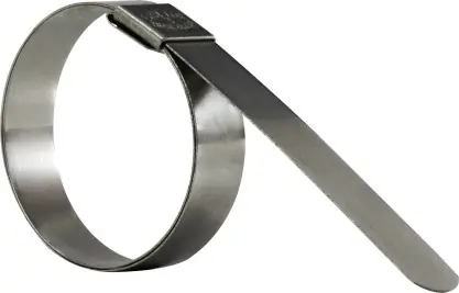 New Arrival Midland Metal FS5 Preformed Clamp, 1-1/4 in Nominal, Stainless Steel, 5/8 in W, 0.022 in Thick