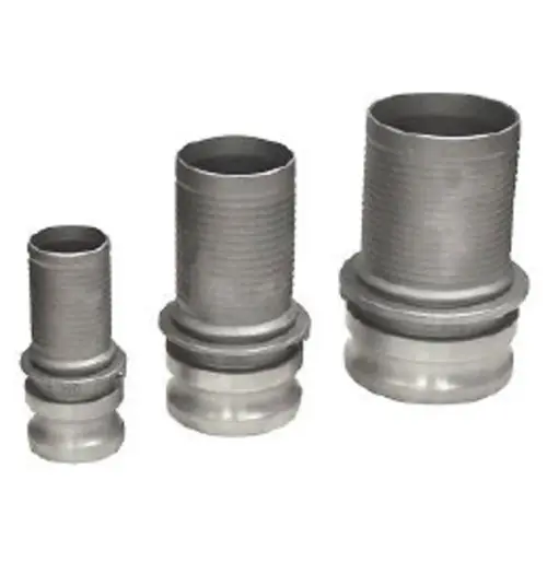 Top Pick Buchanan Rubber CGE-400CR-A1 Cam and Groove Crimplok Adapter, 4 in Type E x 4 in Hose Shank, Aluminum