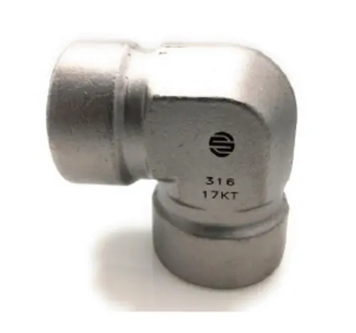 Limited Offer Stainless Adapters SS5504-02-02 90 deg Elbow, 1/8 in FNPT x 1/8 in FNPT, Stainless Steel