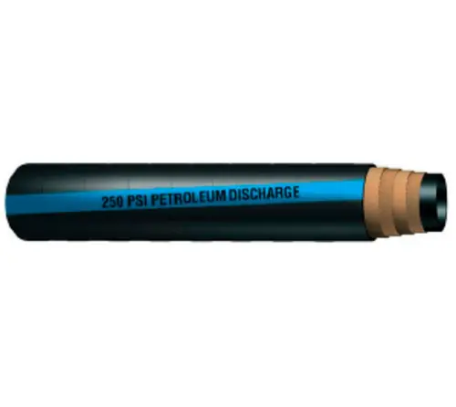 Free Returns Buchanan Rubber PDB250-300 Petroleum Discharge Hose, 100 ft L, 250 psi, Rubber Tube, Black