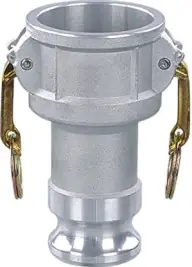 New Arrival Midland Metal 619001 Type DA Cam and Groove Reducer Coupler, 1-1/2 in Female Coupler x 1 in Male Adapter, Aluminum