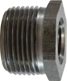 Trusted Brand Midland Metal 67503 Hex Bushing, 1/2 in MPT x 1/8 in FPT, Steel, Black