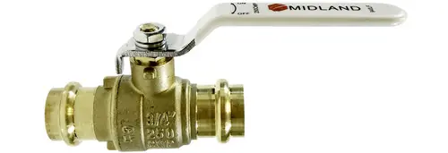 Top Pick Midland Metal 940 LF Series 940407LF Ball Valve, 1-1/2 in Nominal, Press x Press, 250 psi WOG Pressure