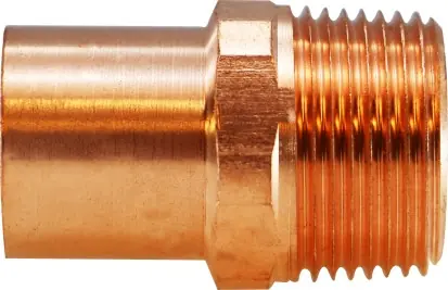 Midland Metal 77337 Male Pipe Adapters, Copper Sweat Fittings, 2 Male Adapter Ftg x M, Nipples and Fittings Budget
