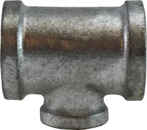 Low Price Midland Metal 64354 Reducing Tee, 4 in FPT x 4 in FPT x 2 in FPT, Iron, Galvanized, 150 lb