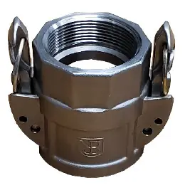 Buchanan Rubber CGDSL-600-SS1 Cam and Groove Self-Locking Crimplok Coupler, 6 in Type D x 6 in FPT, Stainless Steel Same Day Shipping