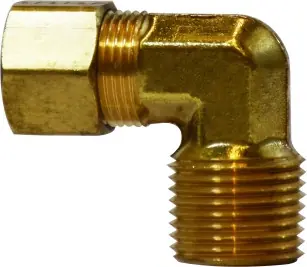 Midland Metal 18232 90 deg Elbow, 3/8 in Tube OD x 1/8 in Male NPTF, Brass Instant Buy