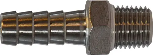 Luxury Midland Metal 73982 Reducing Nose Nipple, 2 in Hose Barbed x 1-1/4 in Male BSP, Stainless Steel