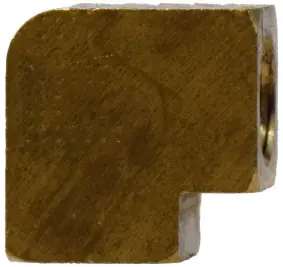 Weekend Sale Midland Metal 12112 90 deg Elbow, 3/8 in Female Inverted Flared x 1/4 in FNPTF, Brass