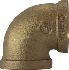 Clearance Midland Metal 44100 90 deg Elbow, 1/8 in FPT x 1/8 in FPT, Bronze