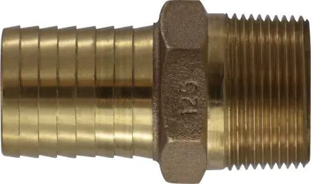 Midland Metal 973927 Hex Adapter, 1 in Hose Barbed x 1 in MIP, Bronze Holiday Sale