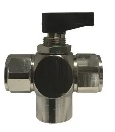 Midland Metal 46680 Mini Ball Valve, 1/8 in Nominal, FIP, 3-Way -Port/Way, 250 psi Pressure, Brass Body Deal