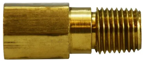 Genuine Midland Metal 28335 Long Extension Adapter, 1/8 in FNPTF x 1/8 in MNPTF, 1-1/4 in, Brass
