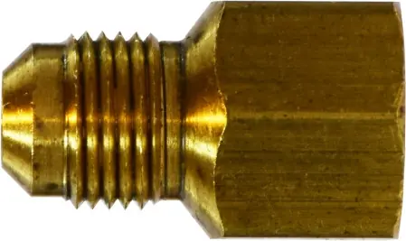 Final Sale Midland Metal 10228L Light Pattern Adapter, 1/4 in Male Flared x 1/8 in FNPTF, Brass