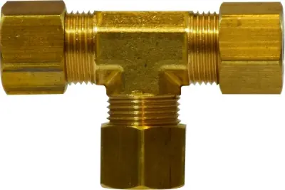 Trending Midland Metal 18103 Tee, 1/4 in Compression x 1/4 in Compression x 1/4 in Compression, Brass