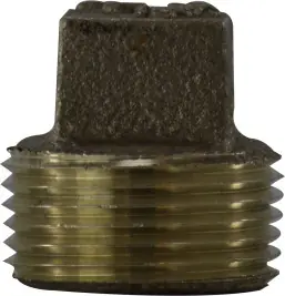 In Demand Midland Metal 44678LF Solid Square Head Plug, 2 in MPT, Bronze