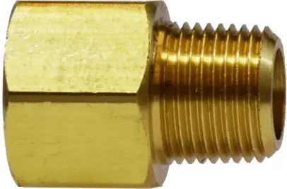 Midland Metal 28190 Extender Adapter, 1/8 in FNPTF x 1/8 in MNPTF, 0.88 in, Brass Top Rated