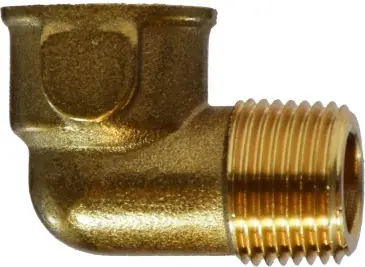 Free Returns Midland Metal 28165 90 deg Street Elbow, 1/8 in MNPT x 1/8 in FNPT, Brass