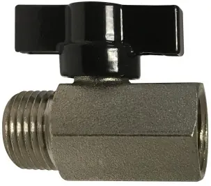 Buy Direct Midland Metal 46933T Mini Ball Valve, 1/2 in Nominal, FPT x MPT, 450 psi Pressure, 32 to 176 deg F