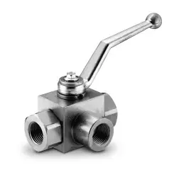 Midland Metal GE3L12NPT High Pressure Ball Valve, 1/2 in Nominal, FPT, 3-Way -Port/Way, -22 to 212 deg F Crafted