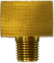 Budget Midland Metal 12101 Branch Tee, 1/4 in Inverted Flared x 1/4 in Inverted Flared x 1/8 in MNPTF, Brass