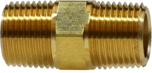 Midland Metal 28211 Long Nipple, 1/8 in MNPT x 1/8 in MNPT, 0.97 in, Brass While Supplies Last