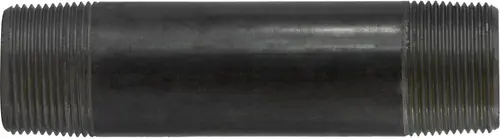 Midland Metal 57133 Welded Pipe Nipple, 1-1/4 in MPT x 1-1/4 in MPT, 10 in L, Steel, Black, SCH 40 Schedule Latest