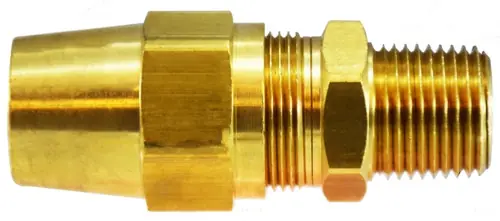Midland Metal 38218 Adapter, 1/4 in Tube OD x 1/4 in Male NPTF, Brass High Quality
