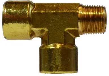 Sale Midland Metal 28255 Street Tee, 3/8 in FIP x 3/8 in MIP x 3/8 in FIP, Brass